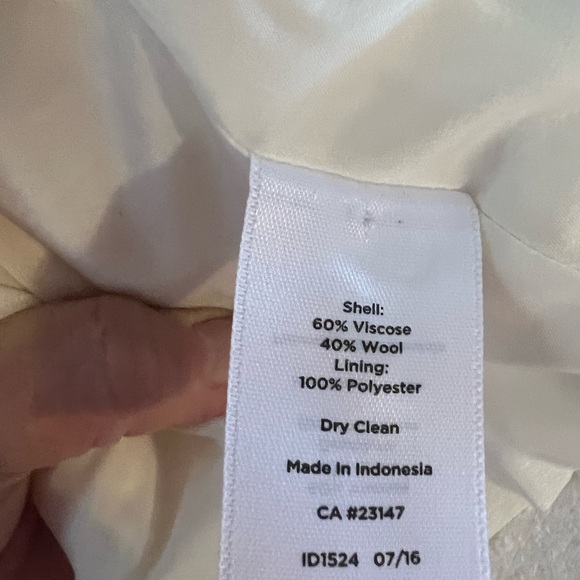 Talbots Wool Blend Cream Women's Blazer 16 Petite - Picture 4 of 5